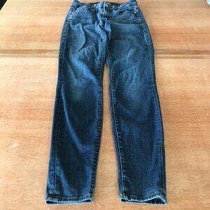 Good American Good Legs Skinny Jeans Women 0/25 Blue Mid Rise Medium Wash 17855